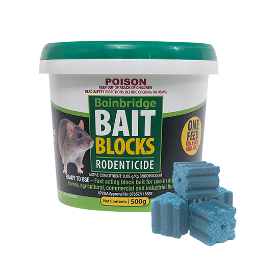 Rodent Bait Blocks (Brodifacoum 0.05g/kg)
