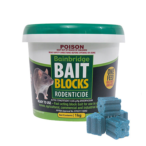 Rodent Bait Blocks (Brodifacoum 0.05g/kg)