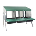 Nesting Box Metal Rollaway Battery - 3 Hole - Single Row, Single Sided with Legs