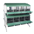 Nesting Box Metal Rollaway Battery - 16 Hole - Double Row, Double Sided with Legs