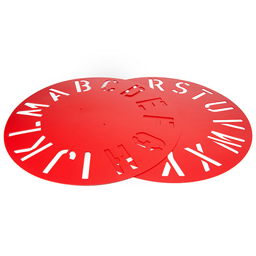Clockface Plastic Stencils - A-Z