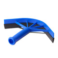 Plastic Sweat Scraper - Curved Rubber Blade Blue