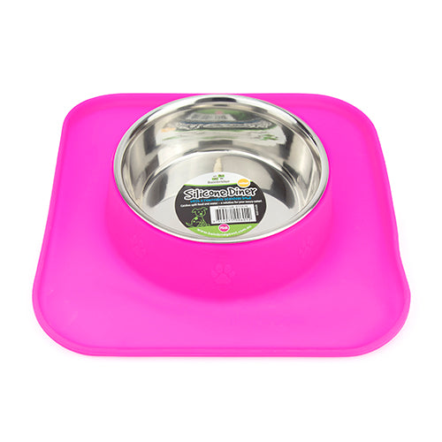 Stainless Steel Bowl with Silicon Diner Mat 540ml