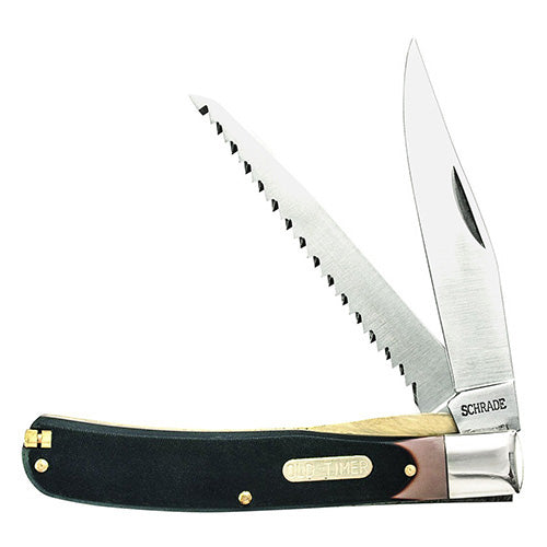 Pocket Knife - Old Timer Buzz Saw Trapper with Pouch