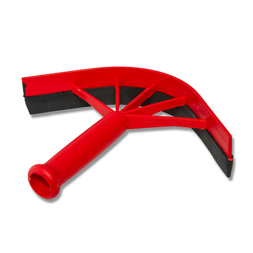 Plastic Sweat Scraper - Curved Rubber Blade Blue