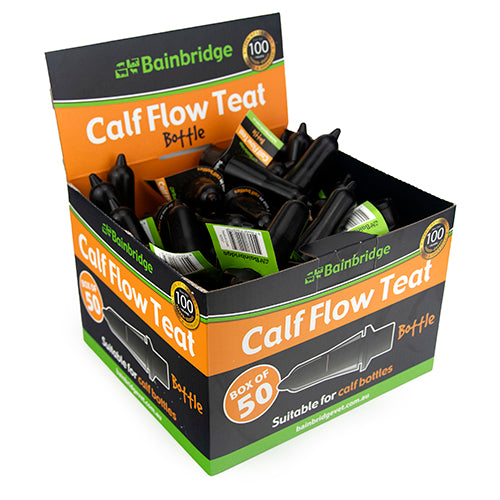 Calf Flow Bottle Teat - Black (box of 50)