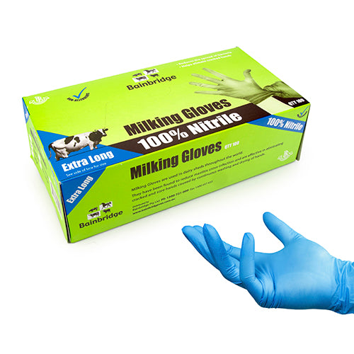 Milking Gloves Long Nitrile