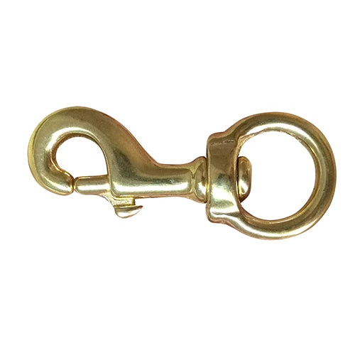 Round Eye Swivel Snaphook - Brass