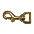 Flat Swivel Eye Snaphook - Brass 19mm