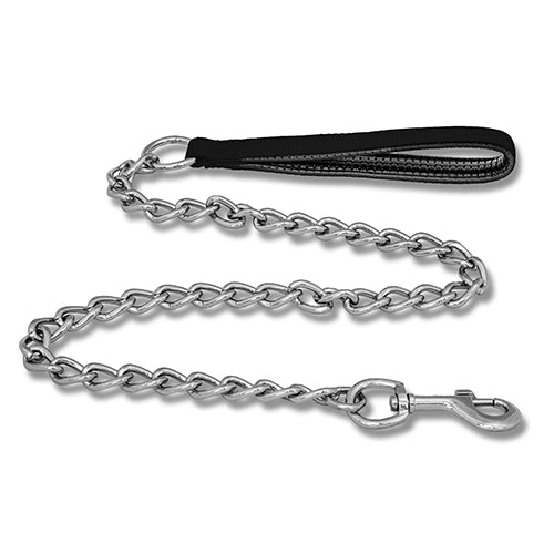 Dog Chain Lead with Padded Handle - 4mm