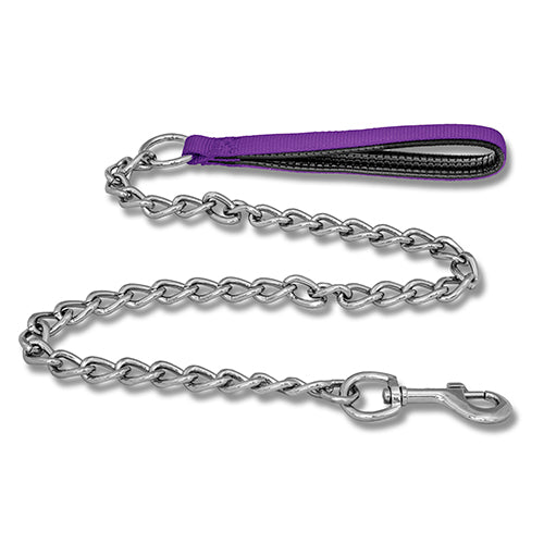 Dog Chain Lead with Padded Handle - 4mm