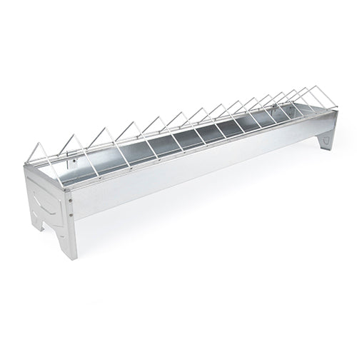 Galvanised Feeding Trough Chickens