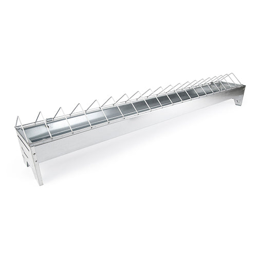 Galvanised Feeding Trough Chickens
