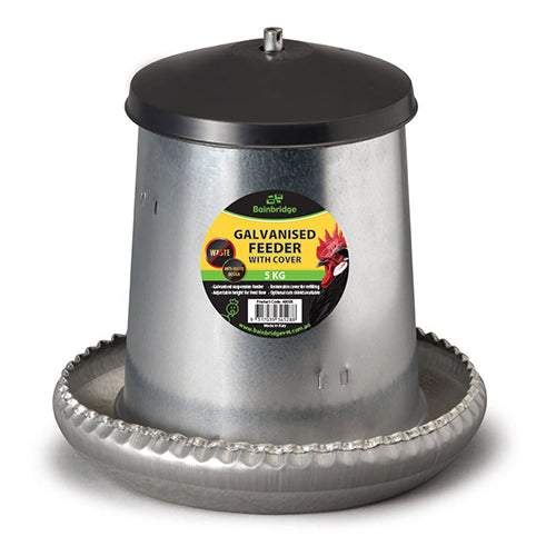 Supreme Galvanised Poultry Feeder with Cover