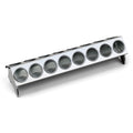 Galvanised Feed Trough with Holes Chicks - 16 Hole